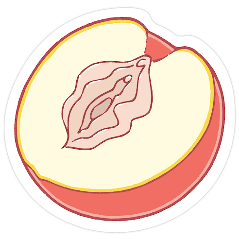 Fruity Vaginas Peach Die Cut Sticker